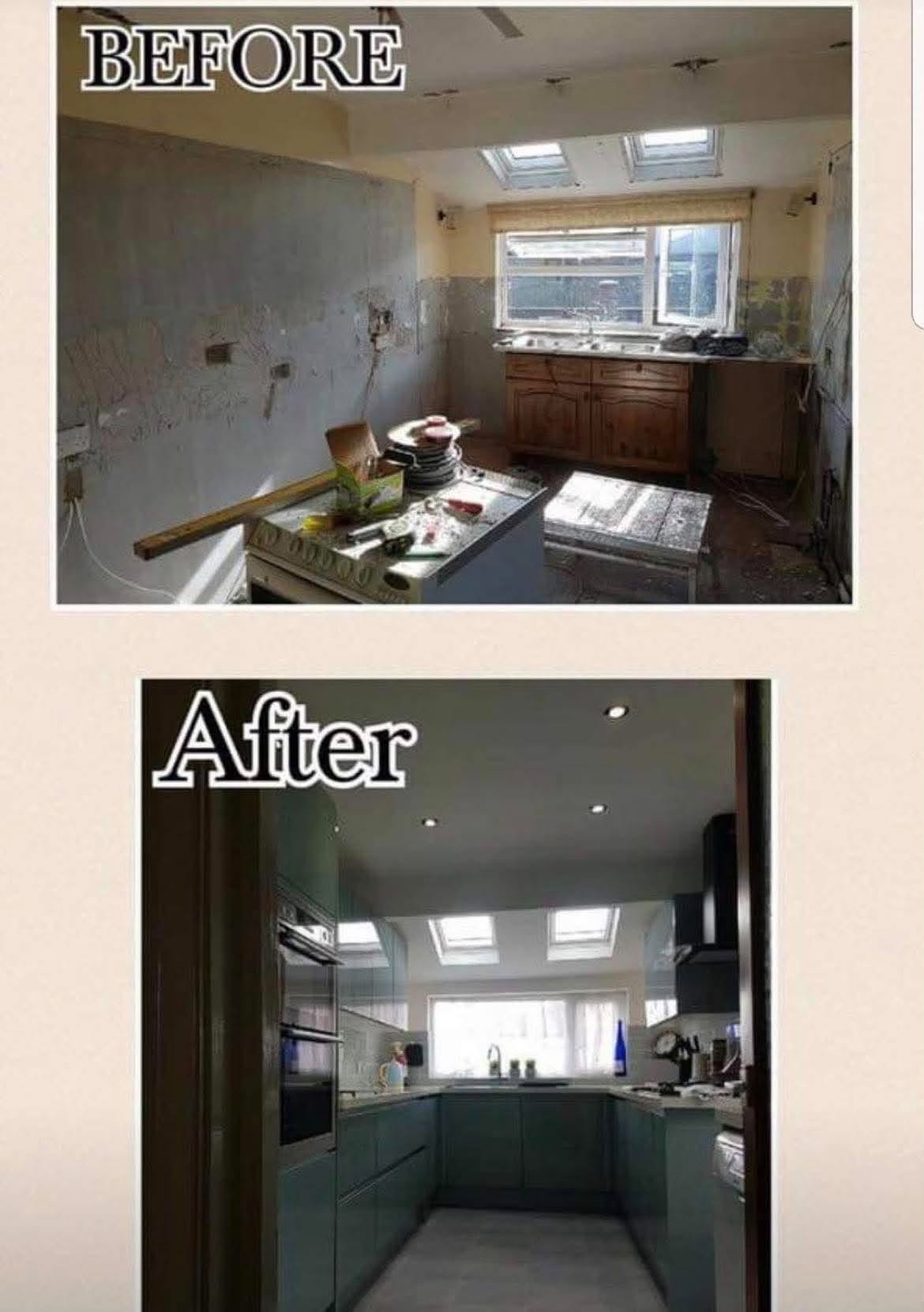 Integra kitchen before and after